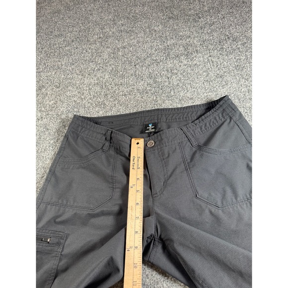 Kuhl Womens Cargo Shorts SZ 10 Charcoal Grey Ripstop Hiking Outdoor Roll Up Tab - Picture 4 of 11